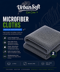 Microfiber Cloths - 2 pcs - 40x40 cms - 500 GSM Thick Lint & Streak-Free Multipurpose Cloths - Automotive Microfiber Towels for Car Bike Cleaning Polishing Washing & Detailing - Grey Color
