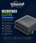 Microfiber Cloths - 2 pcs - 40x60 cms - 420 GSM Thick Lint & Streak-Free Multipurpose Cloths - Automotive Microfiber Towels for Car Bike Cleaning Polishing Washing & Detailing - Grey Color