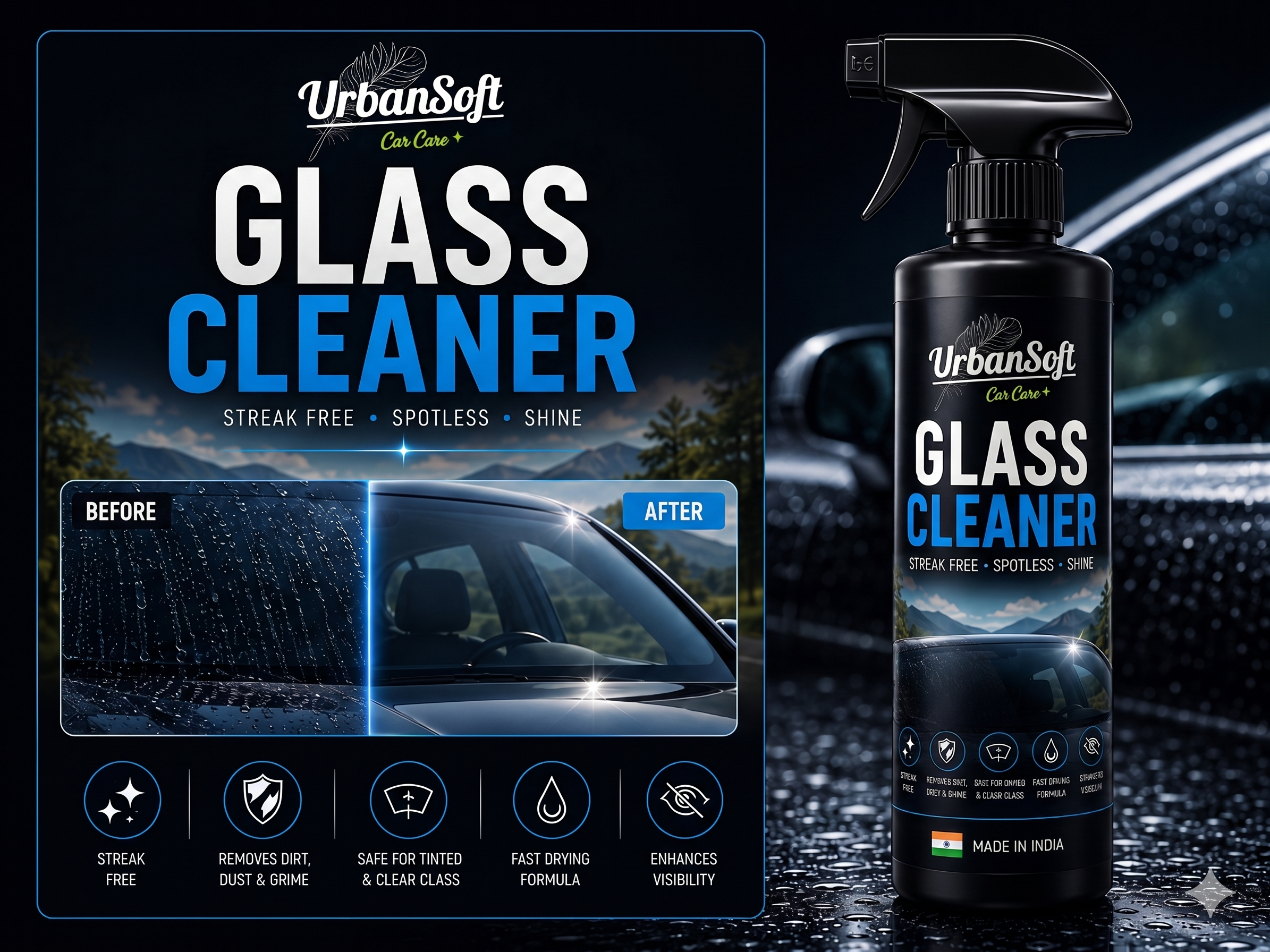 UrbanSoft Glass Cleaner (USCCGC250)