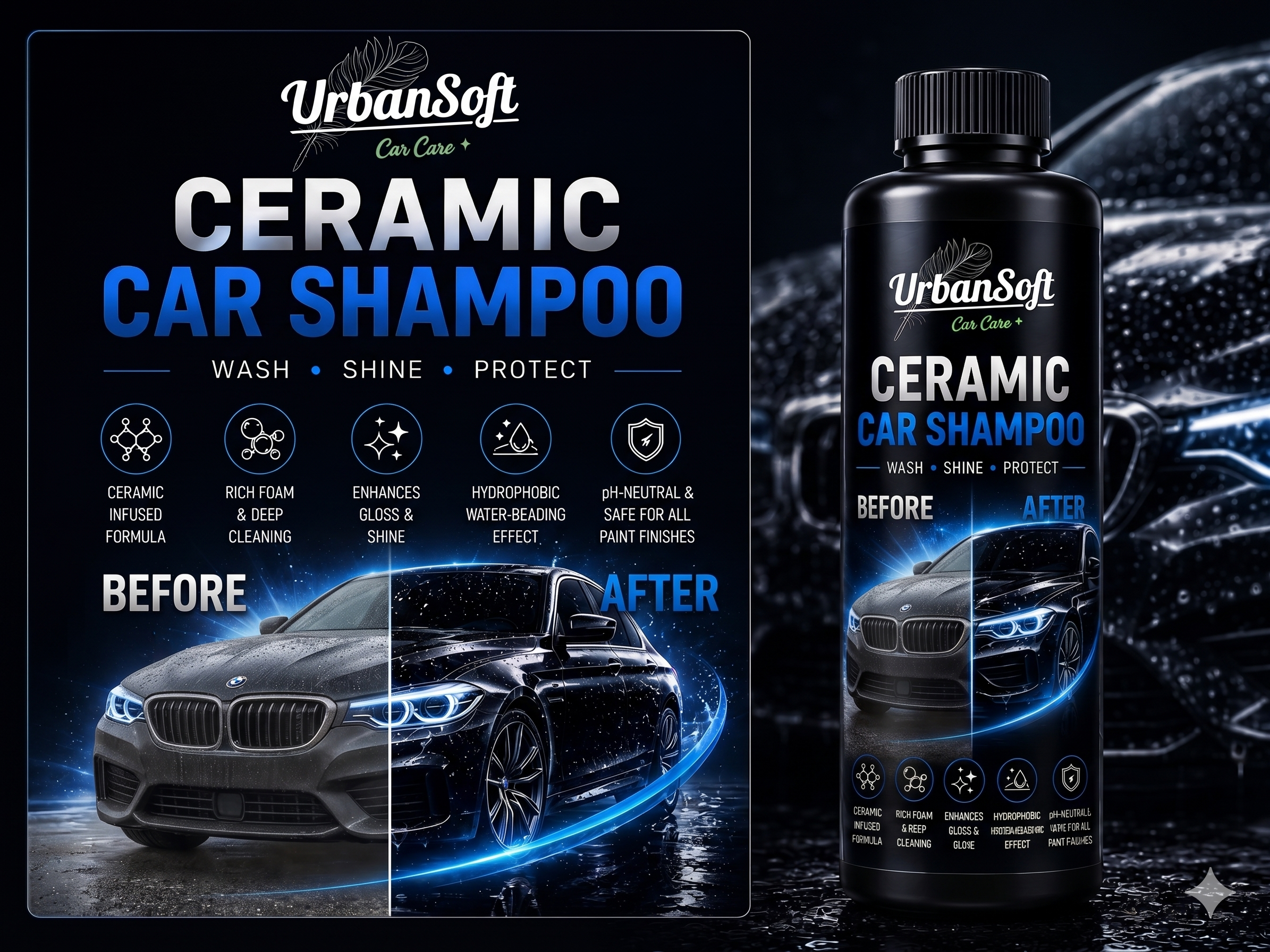 UrbanSoft Car Ceramic Shampoo (USCC500CCS)