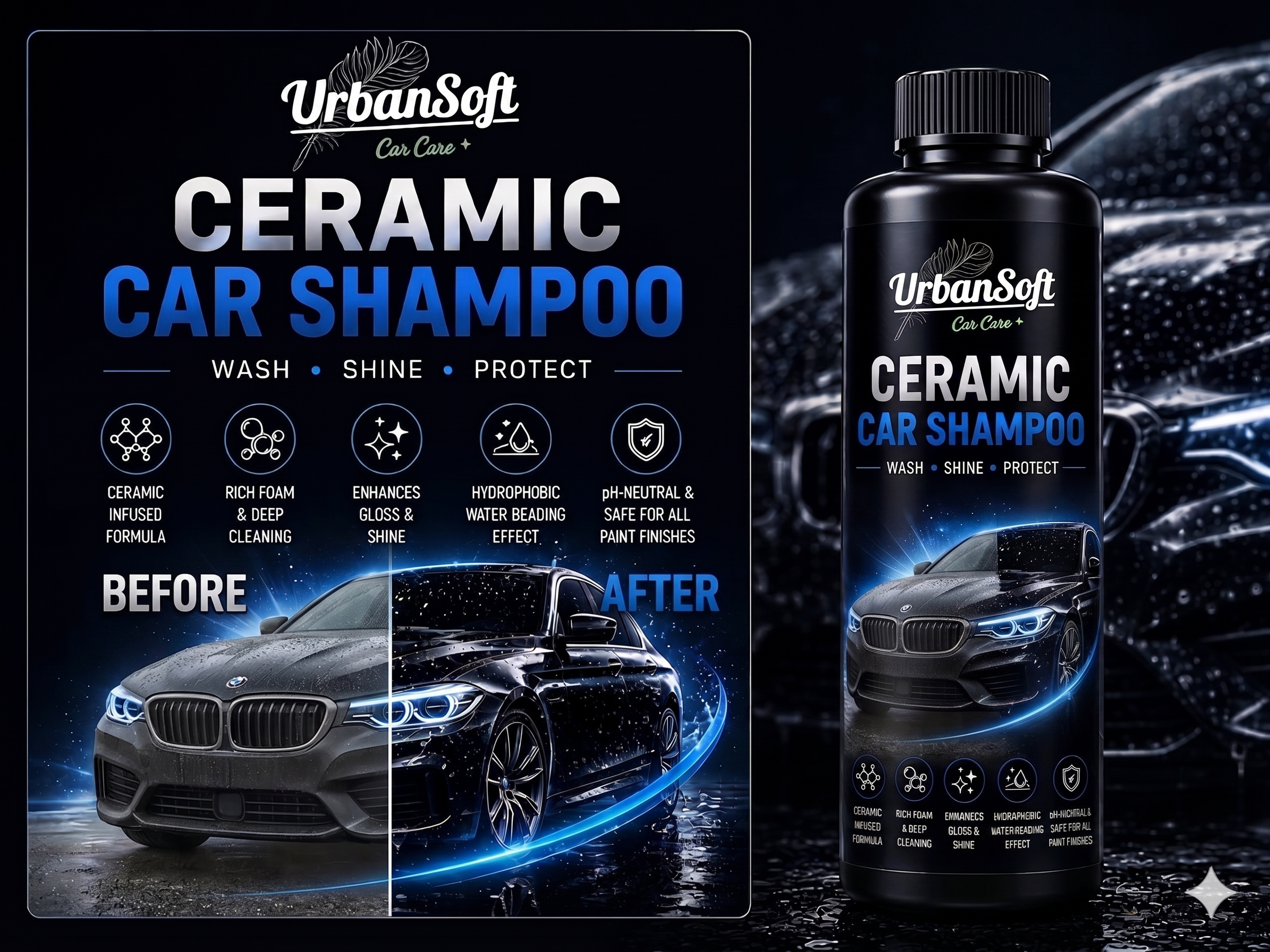 UrbanSoft Car Ceramic Shampoo (USCC250CCS)